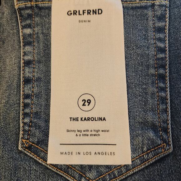 GRLFRND Button Fly Karolina High-Rise Skinny Jean in Groovy Situation Size 29 - Picture 4 of 7